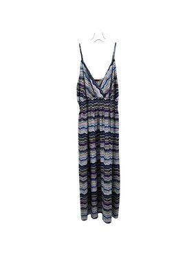 She's Cool Zig Zag Print Maxi Dress Sleeveless Colorful Womens Size 3X